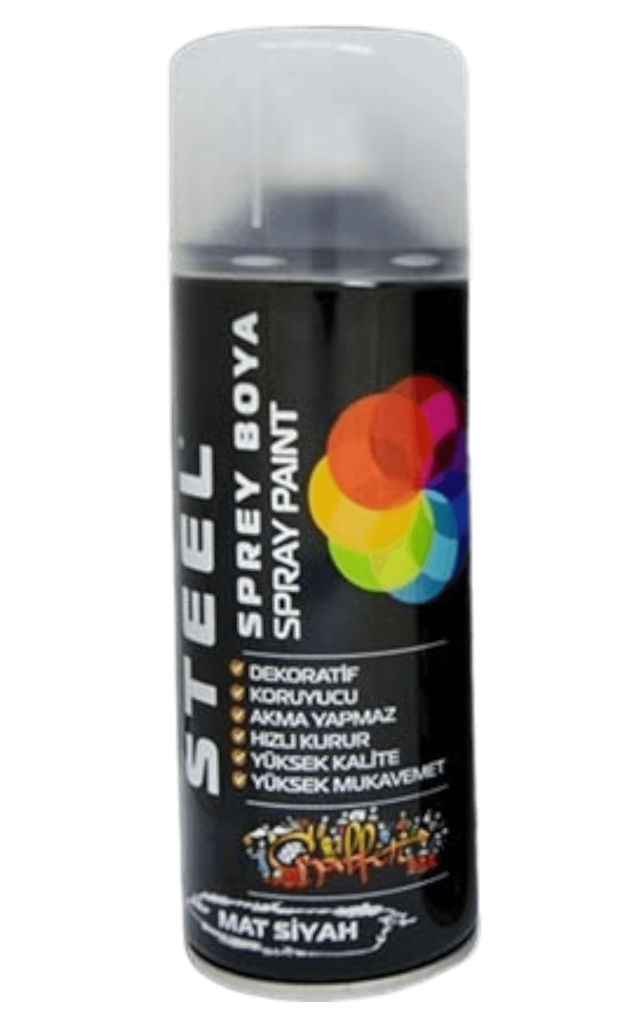 STEEL SPREY BOYA MAT SİYAH 400ML